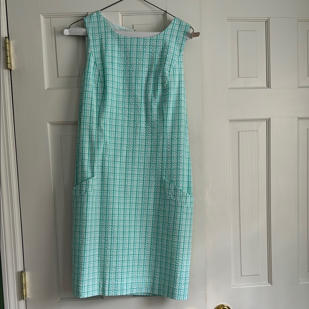 Elegant Aqua Sleeveless Dress